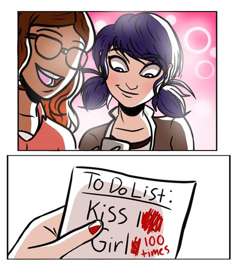 Throughout the series, scenes of a love-struck Marinette interacting with an oblivious Adrien are frequently accompanied by a flirtatious Cat Noir and hesitant Ladybug. . Miraculous ladybug fanfiction marinette and kagami kiss